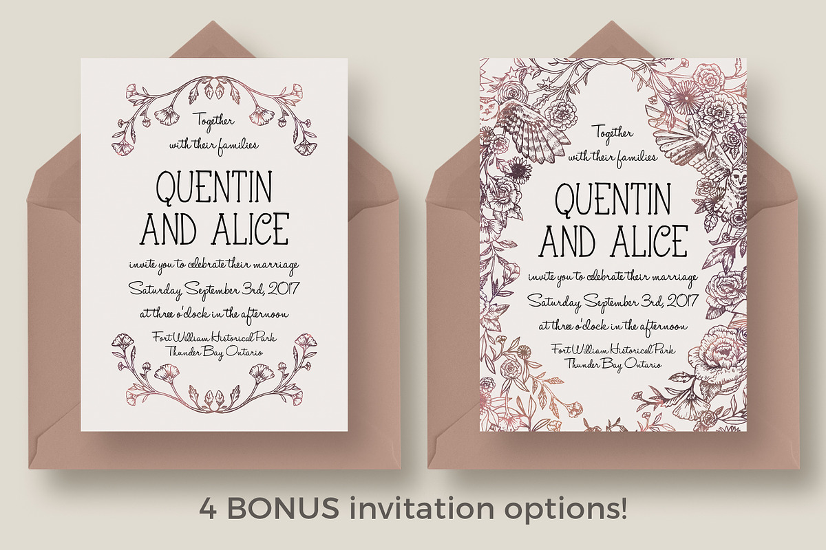 Magical Collage Wedding Suite, an Invitation Template by Knotted Design (Photo 4 of 6)