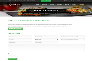 Raw Caf-Bootstrap Theme Restaurant