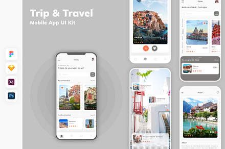 Trip & Travel Mobile App UI Kit