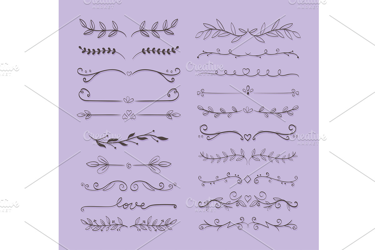 dividers flourish elegant, an Illustration by studiogstock