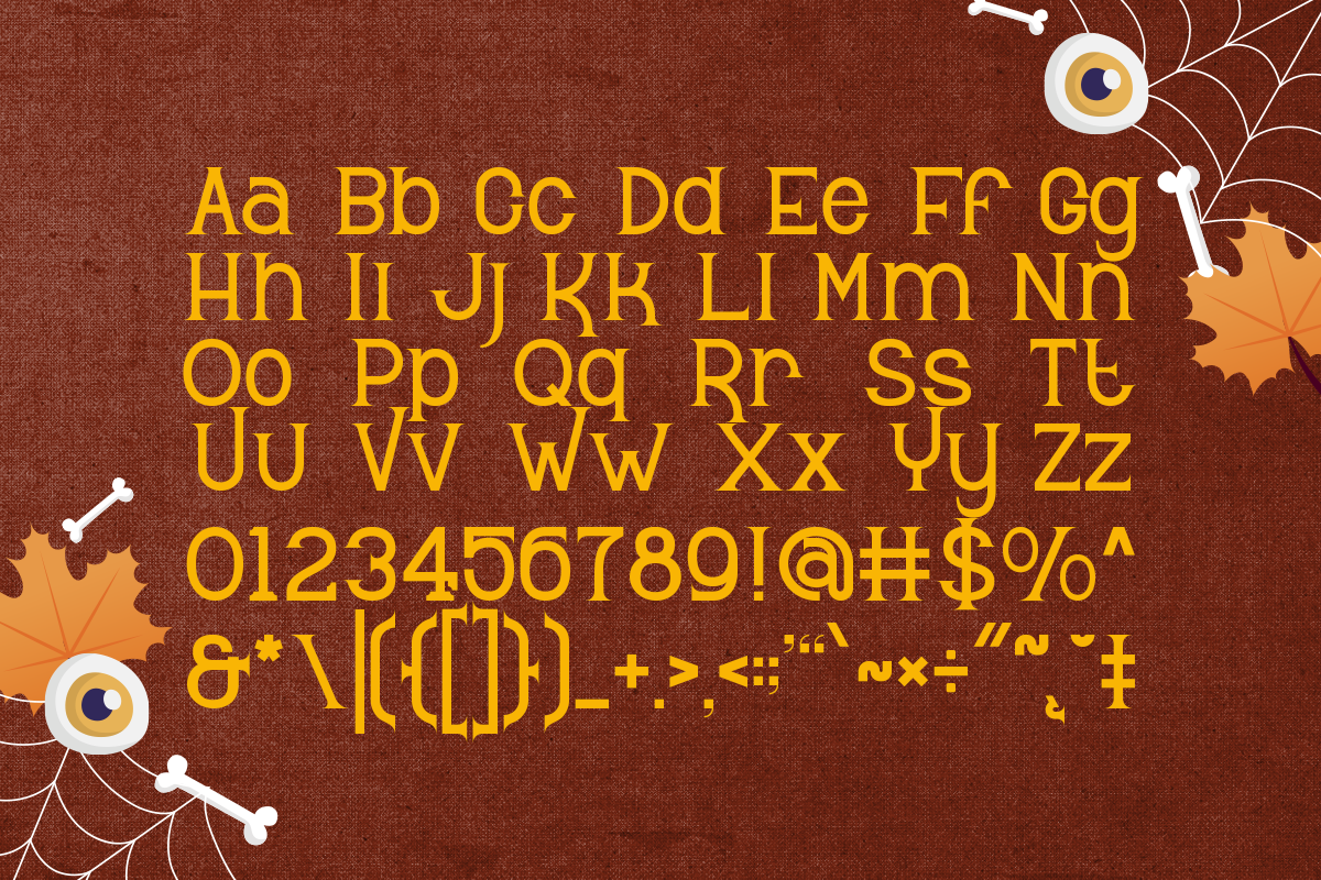 Hallow Fright - Halloween Party Font, a Serif Font by Pandeka Studio (Photo 9 of 9)