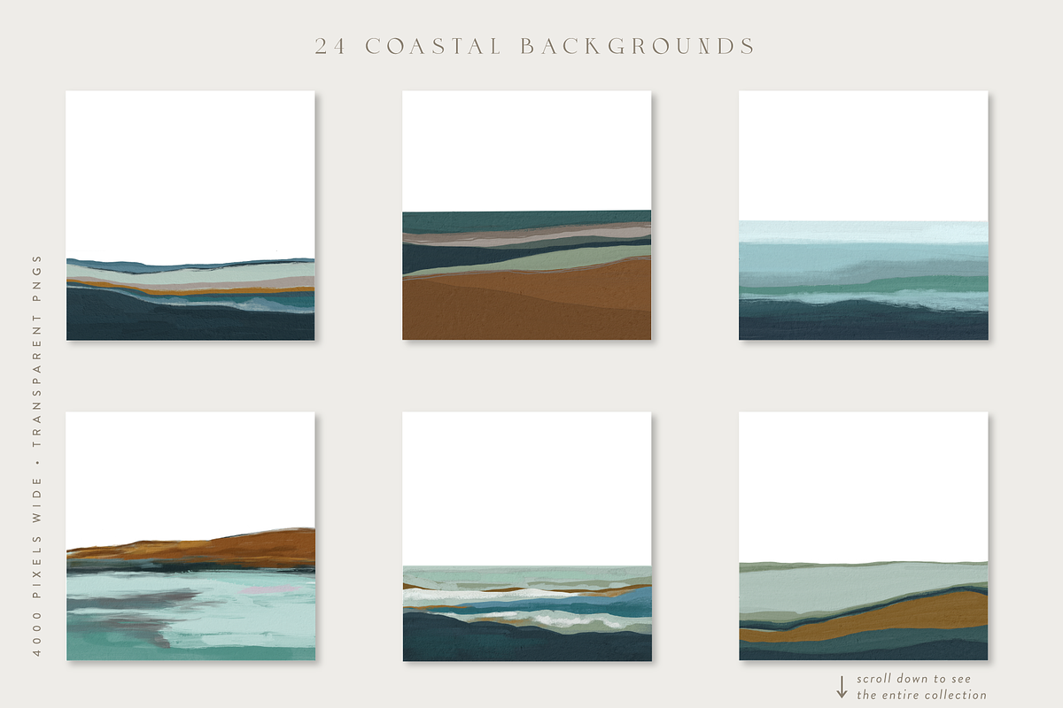 Coastal - Gouache Seascapes, a Texture Illustration by Opal Creative (Photo 3 of 10)