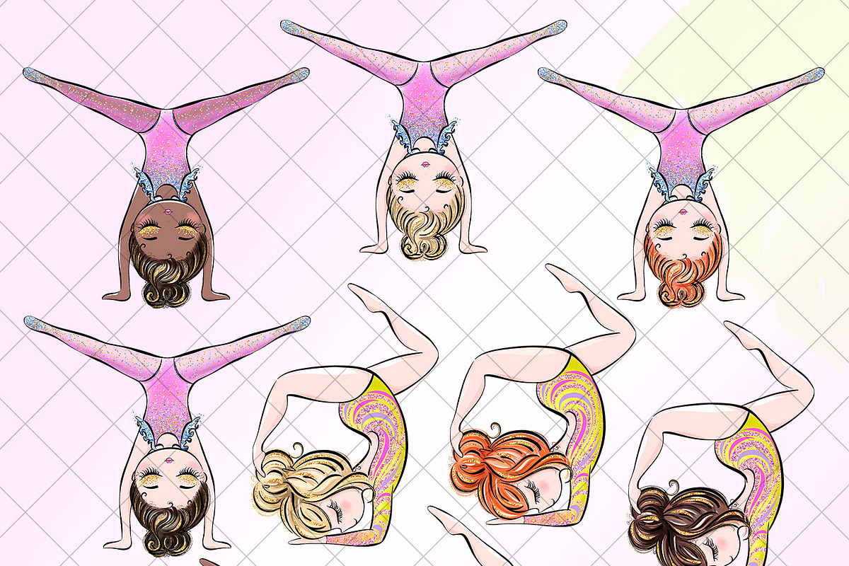 Gymnastics Clipart, a Sport Illustration by Masha  Studio (Photo 4 of 8)