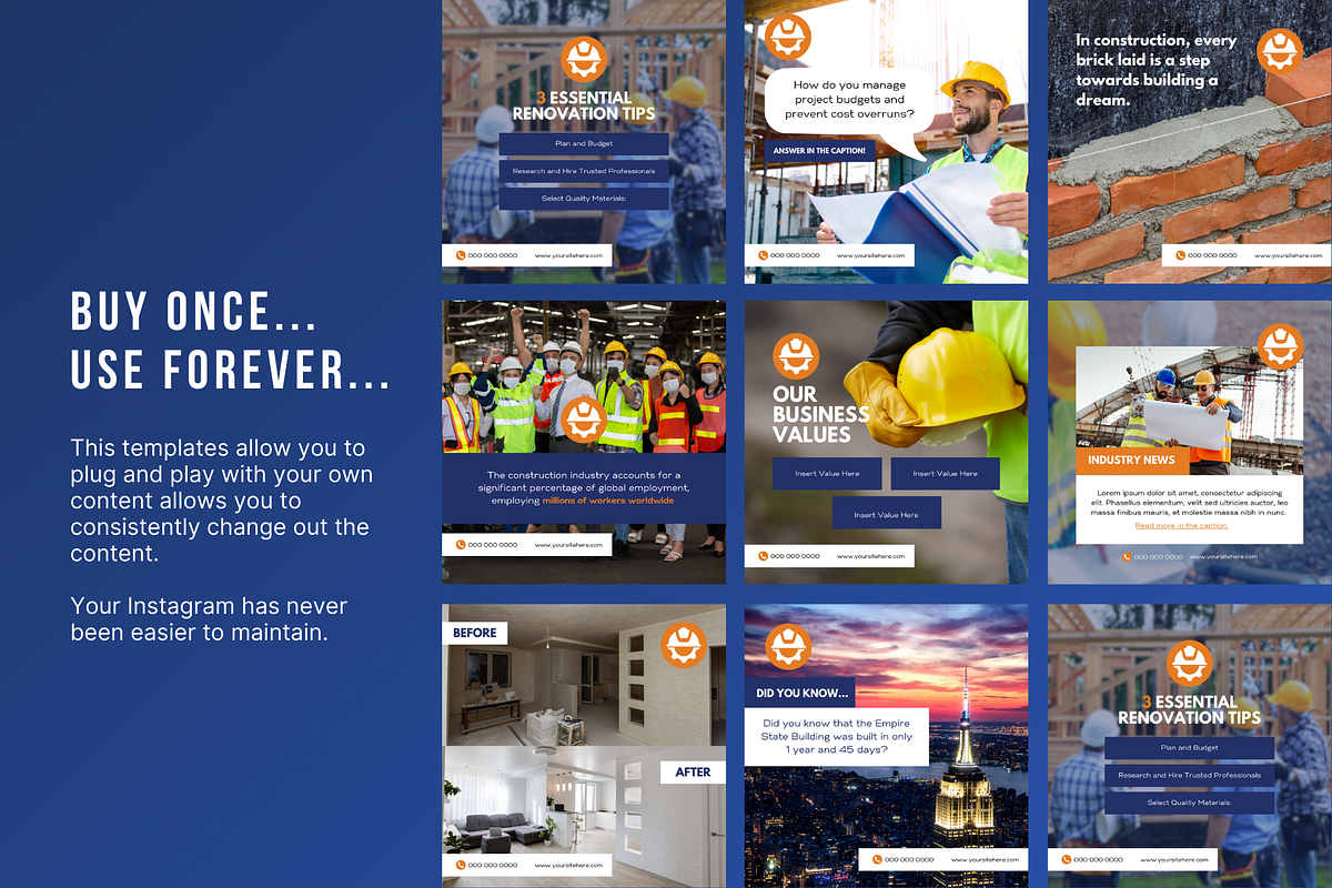 Construction Social Media, a Social Media Template by Sincerely Media (Photo 5 of 9)