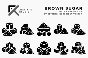 Brown Sugar Icon Vector, a Solid Icon by Akatype Studio