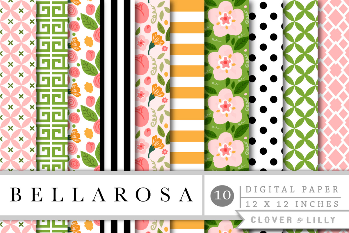 Floral Rose Patterns, a Pattern Graphic by Clover & Lilly (Photo 3 of 4)