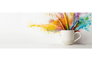 Creative explosion of colors from a, an Illustration by BazziBa♥