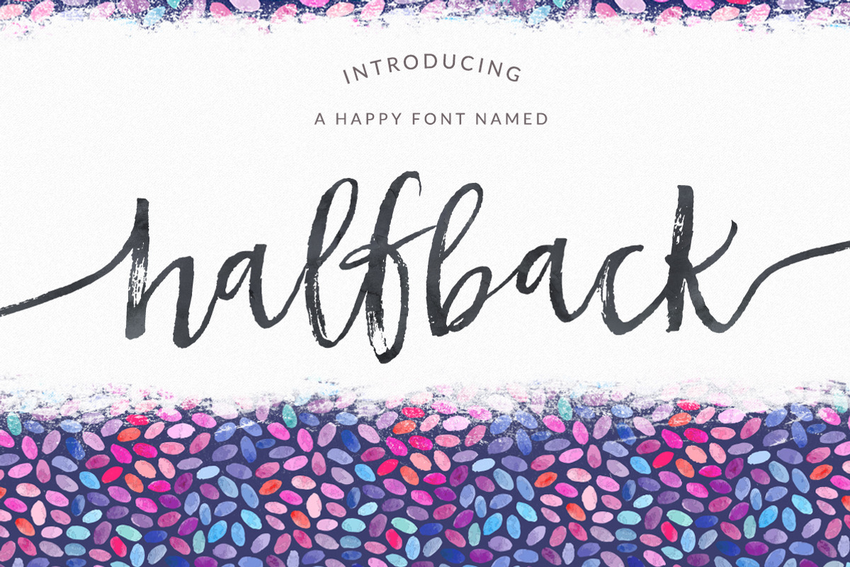 Halfback - A Dry Brushed Script Font