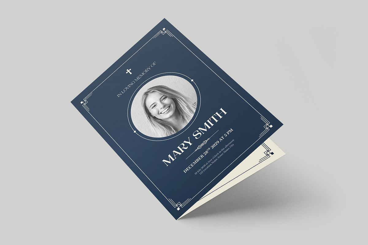Art Deco Funeral Template, a Flyer Template by BrandPacks (Photo 3 of 6)
