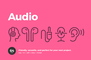 Audio Icons — Pixi Line