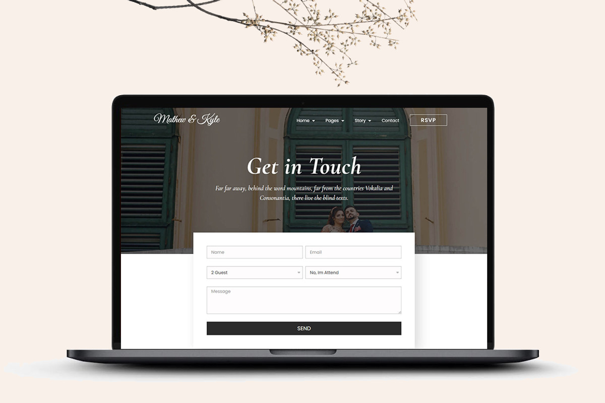 Wedding Wordpres Theme Elementor Kit, a WordPress Template by Vultype Co. (Photo 3 of 6)