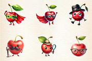 Watercolor Cute Cherry Clipart Bundl, an Illustration by DreamArtGraphic (Thumbnail 6 of 6)