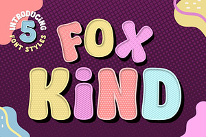 Fox Kind : 5 Font Styles, a Symbol Font by Fox7 By Rattana