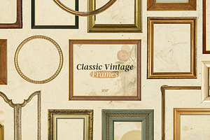 Classic Vintage Frames Cut-Outs, an Object Graphic by The Ephemera Mercadito