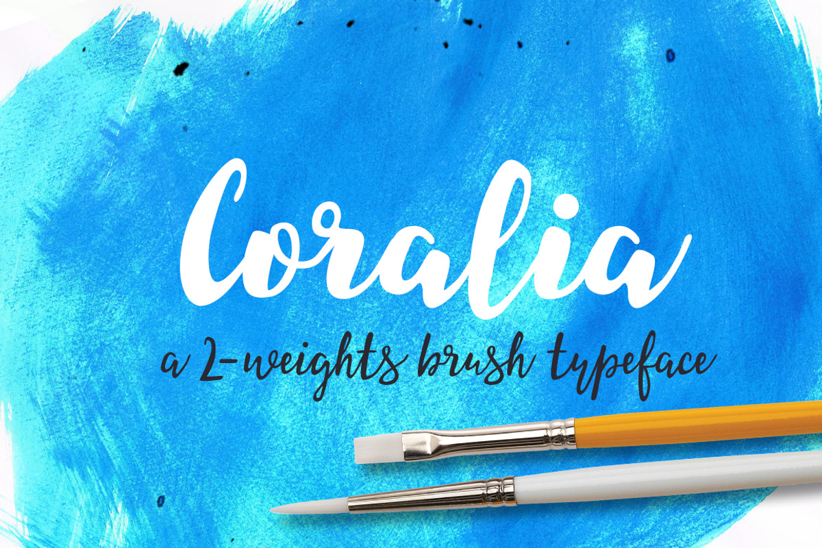 Coralia - a 2-weights brush typeface