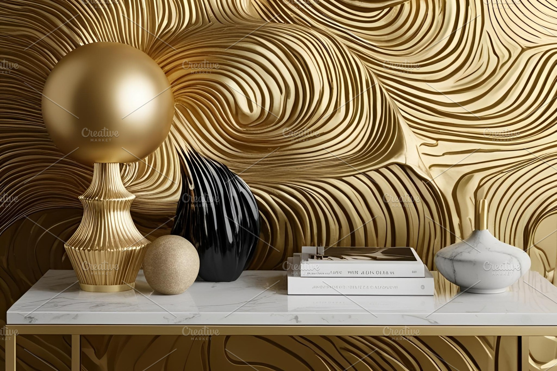 Gold clean vibrant still life image, a Background Photo by ComfortQ