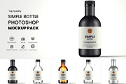 Glass Stout Sauce Bottle Mockup Pack, a Packaging Mockup by Designer Dude (Thumbnail 1 of 6)