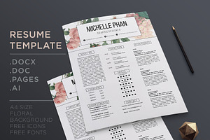 Modern resume template, a Resume Template by Chic templates
