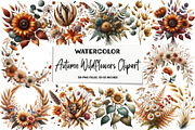 Autumn Wildflowers Clipart, an Illustration by DreamArtGraphic (Thumbnail 1 of 5)