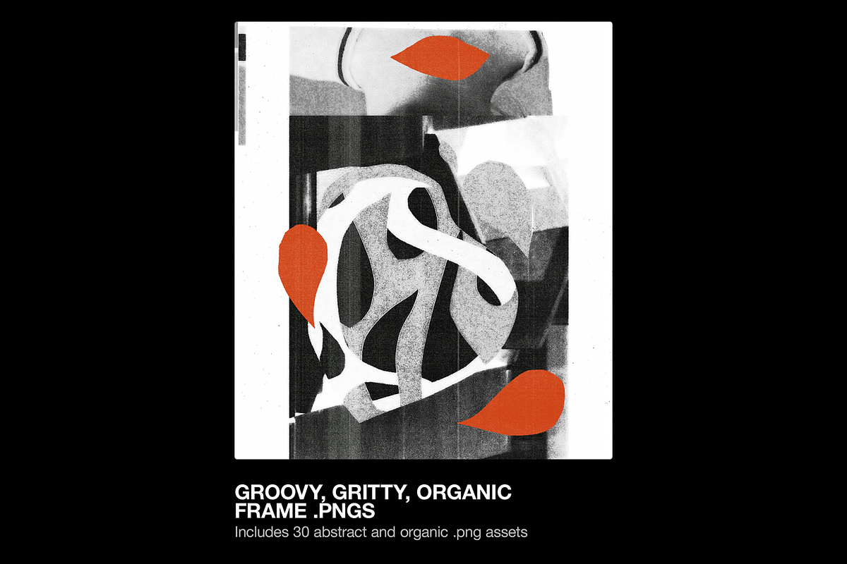 Organic Frames - Hand Cut Frame PNGs, a Texture Graphic by BLKMARKET© (Photo 2 of 7)
