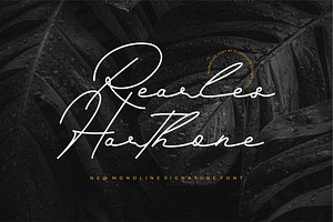 Rearles Harthone || Monoline Script, a Script Font by Idea Studio