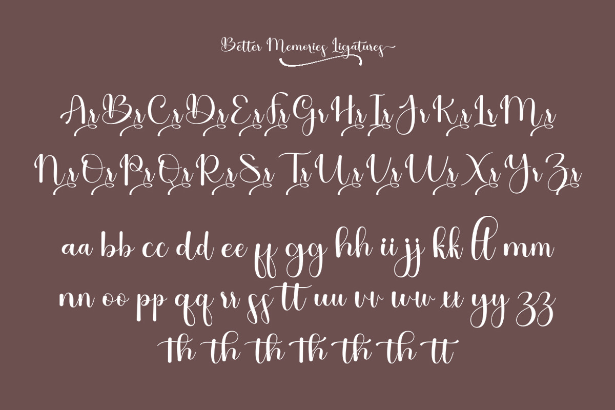 Better Memories, a Script Font by TM Type (Photo 9 of 12)