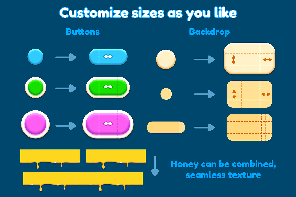 Game UI pack, Bee, an Object Graphic by KartInnka (Photo 4 of 28)