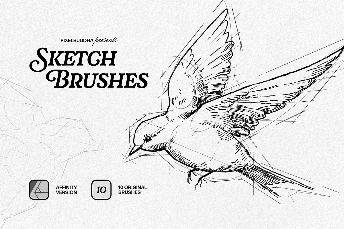 Sketch Brushes for Affinity, a Brush Add-On by pixelbuddha.net (Photo 1 of 5)