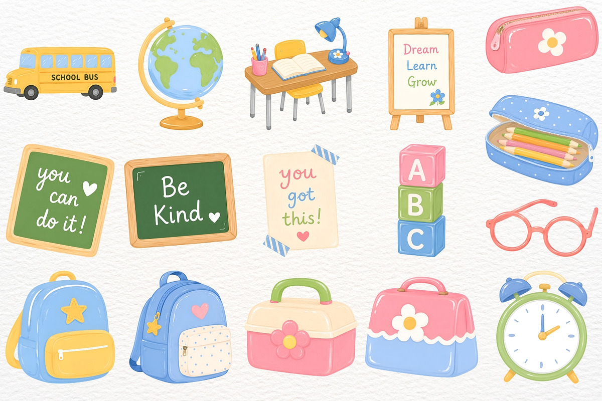 Kids Back to School Clipart Teacher, a Person Illustration by SugarCloudStudioArt (Photo 4 of 6)