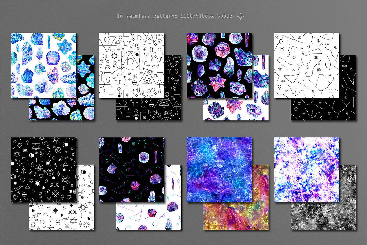 Minerals and space. Astrology set, an Object Graphic by white angel arts (Photo 14 of 20)