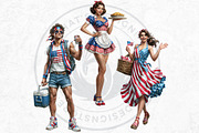 4th of july Patriotic Characters V2, a Person Illustration by ThatsDesignArt (Thumbnail 8 of 10)
