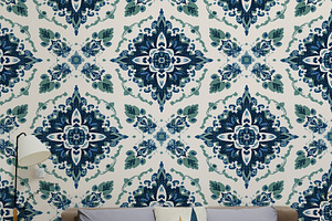 Jaipur Block Print Seamless Pattern, a Pattern Graphic by elfy creative
