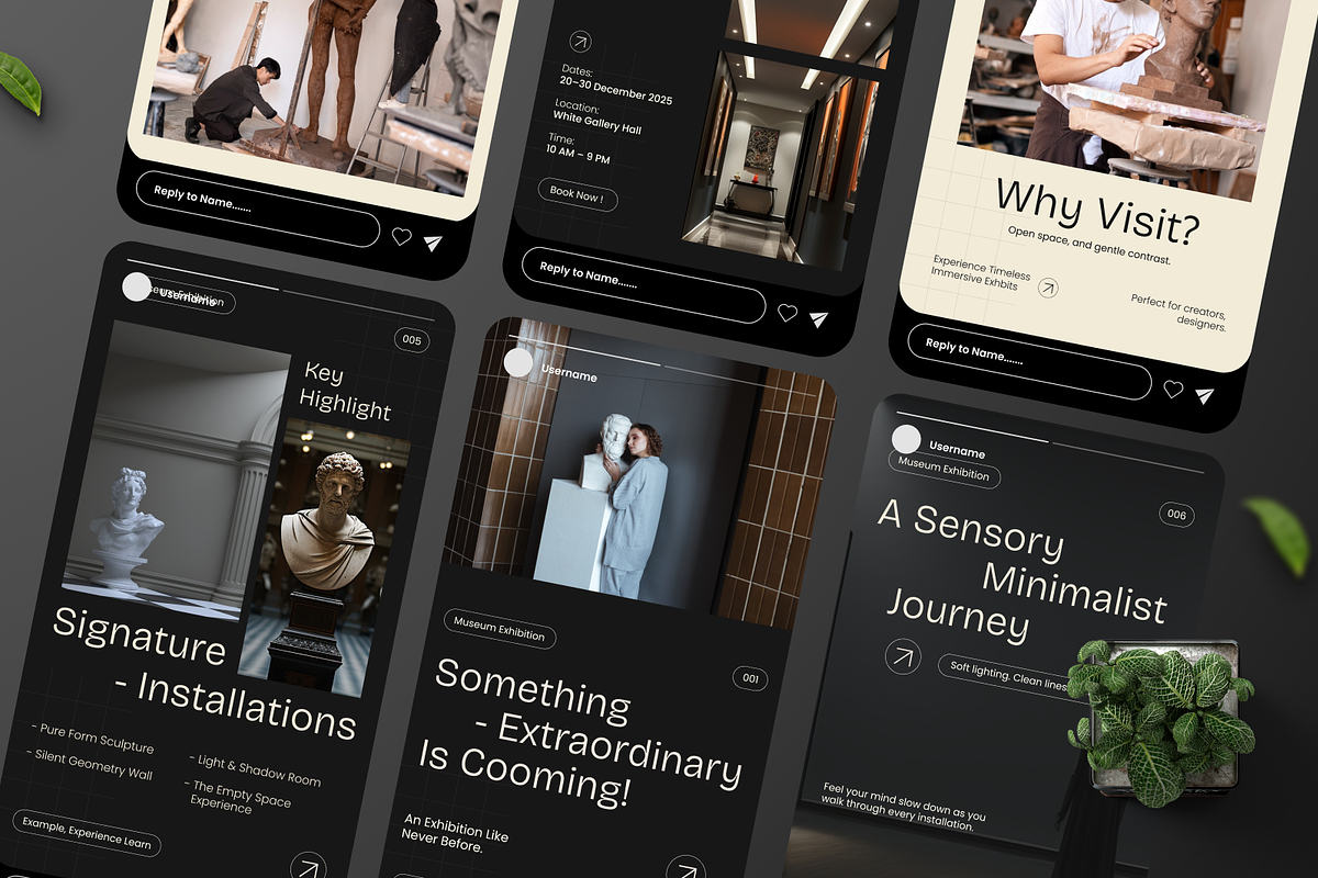 Minimalist Exhibition IG Story, a Social Media Template by Annora Studio (Photo 4 of 6)