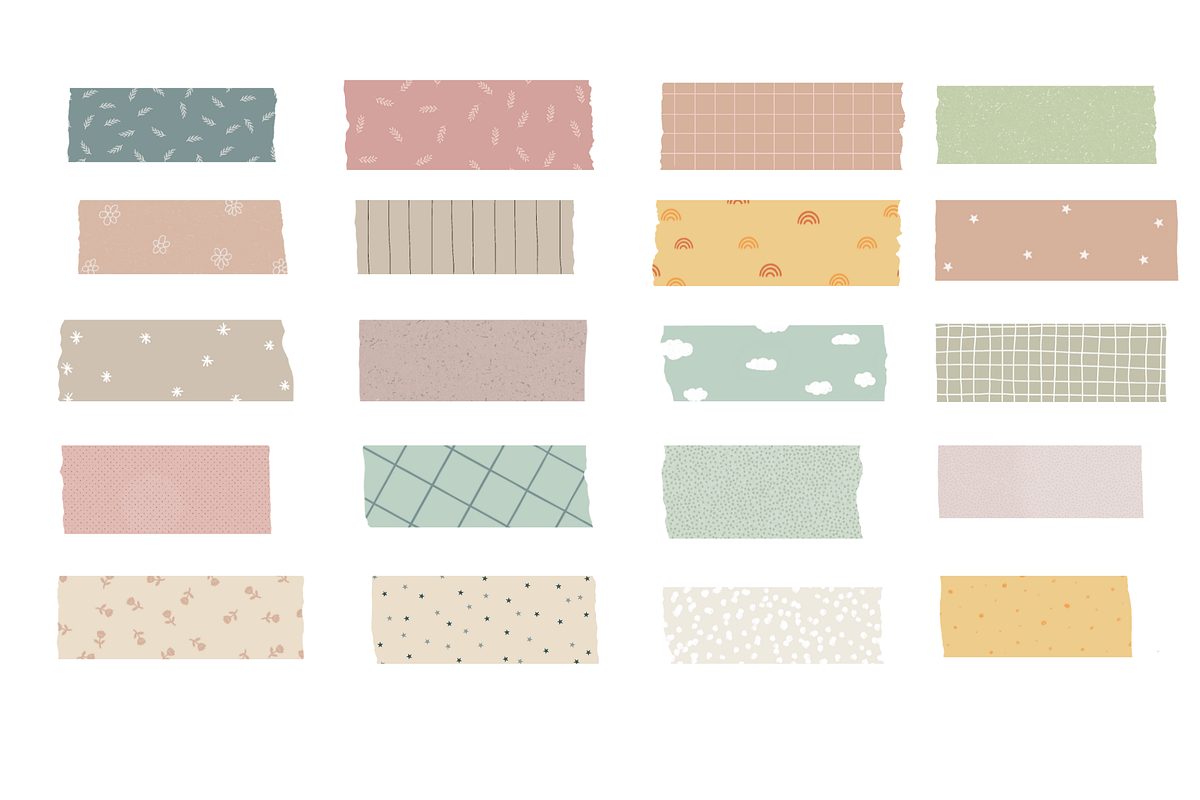 CUTE DIGITAL WASHI TAPE (PNG), a Graphic by Mstvisuals (Photo 4 of 4)