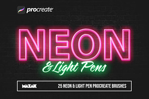 Procreate Neon / Light Pen brushes