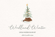 Woodland Winter Watercolor Set, an Illustration by Chelsea Bromley (Thumbnail 3 of 6)