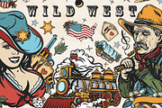 Wild West old school tattoo, a Graphic by intueri (Thumbnail 1 of 7)