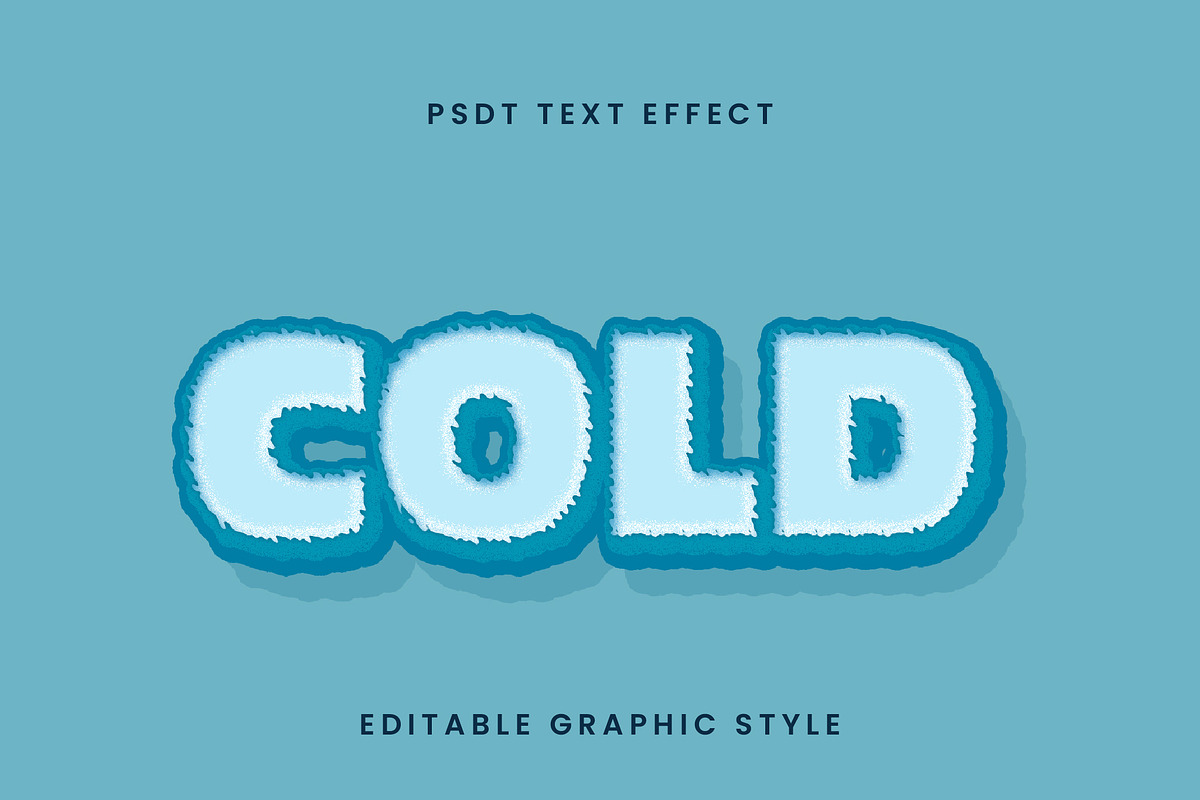 Frosted Snow Bold 3D Text Effect