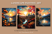 Landscape Painting Art 01. Wall Art., a Decorative Illustration by KENO Mascots (Thumbnail 3 of 8)