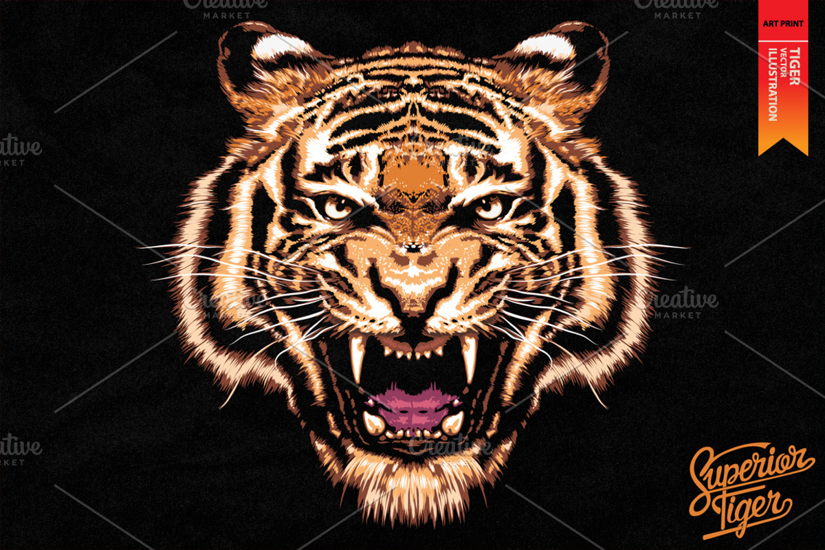 FIGHTER II - Vector illustration, an Animal Illustration by Artistic & Unique (Photo 3 of 12)