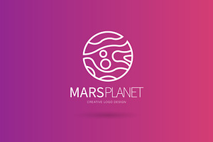 Mars Planet Logo