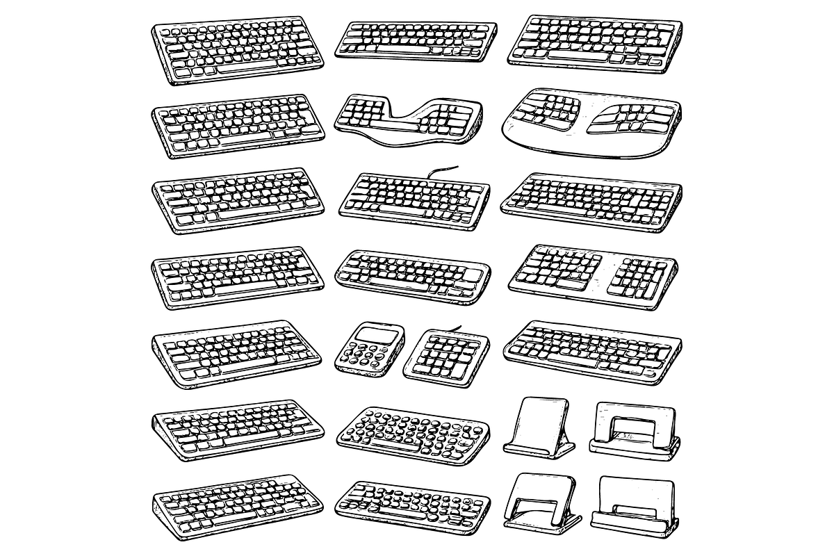 Keyboard Types Set, an Object Graphic by RT Studio