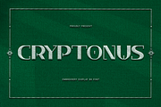 Cryptonus-Embroidery Display BX Font, a Sans Serif Font by overlaytemplates (Thumbnail 1 of 5)