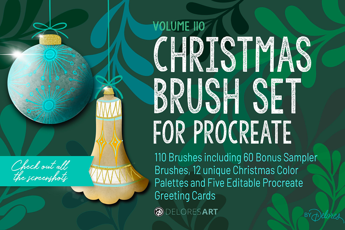 Christmas Procreate Asset Kit &, a Brushes & More by DeloresArt (Photo 1 of 14)