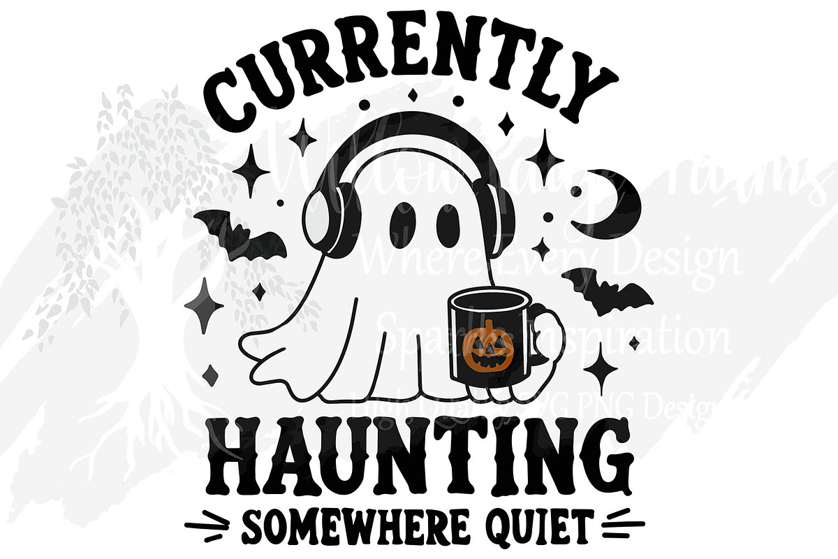 Funny Ghost Halloween introvert, a Seasonal Illustration by Willow Paige Farms (Photo 1 of 8)