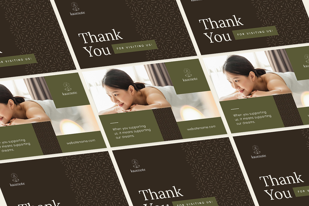 Kazenori - Thank You Card, a Print Template by Fannan Studio (Photo 2 of 3)