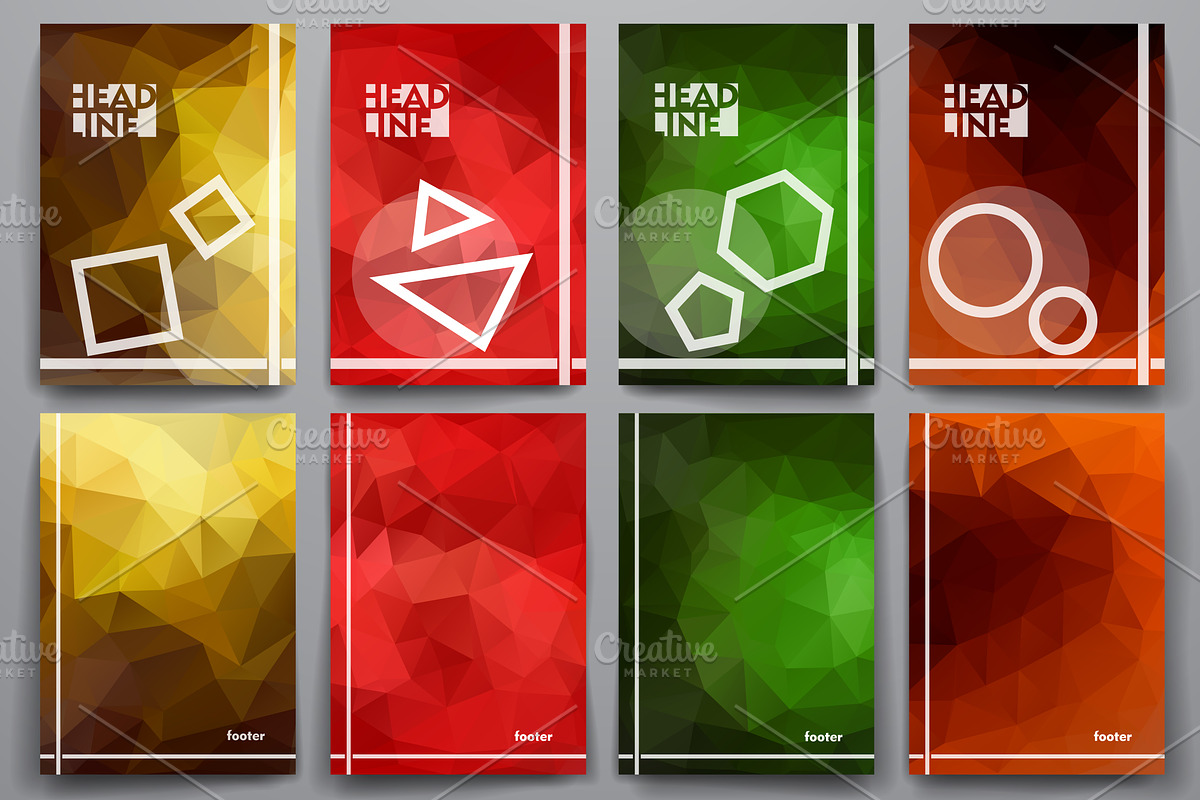 Big Set of Geometrical Templates, a Brochure Template by Palau