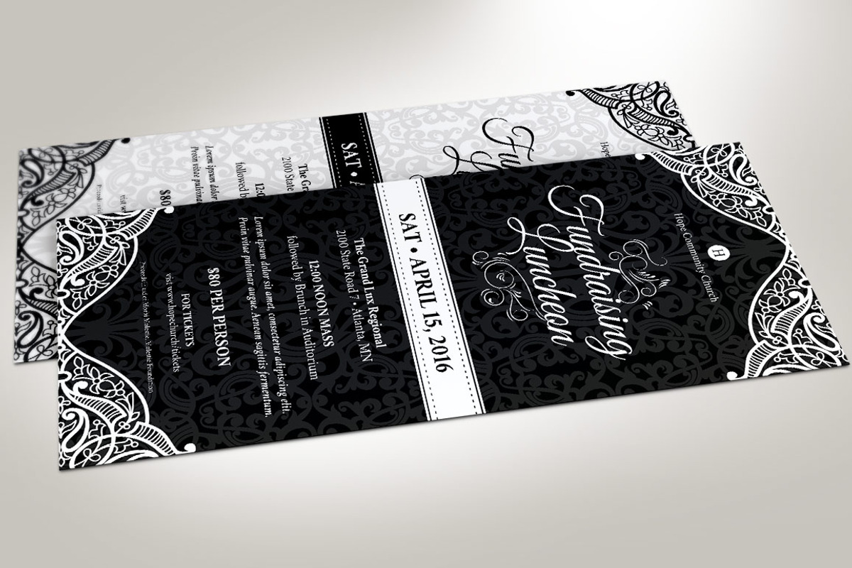 Black White Luncheon Flyer Template, a Flyer Template by Godserv Designs (Photo 3 of 6)