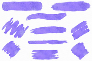 Violet Brush Strokes Clipart