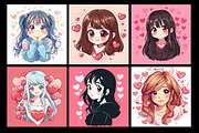 Valentine Anime Coloring Pages, a Person Illustration by protabsorkar11 (Thumbnail 6 of 7)